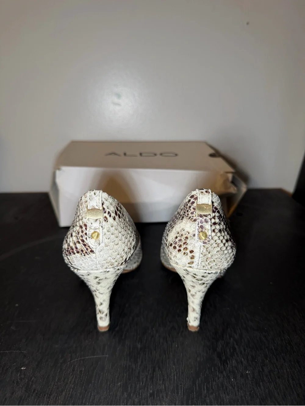 ALDO - NYDIVEN Snakeskin Asymmetrical Pumps